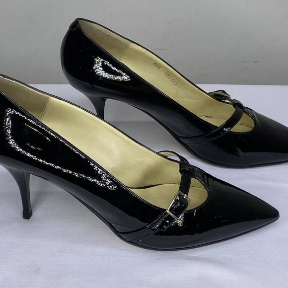 Bruno Magli Women’s Patent Leather Stiletto Pumps – Black – Size 9.5 - Picture 10 of 11